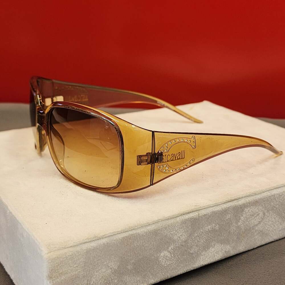 Just Cavalli JC78S/590 Brown Gradient Rhinestone Logo Sunglasses